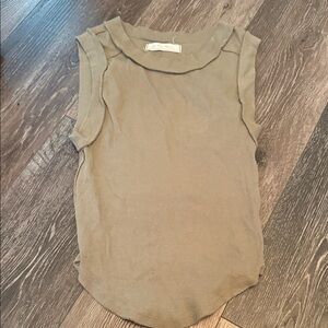 Olive Sleeveless Top